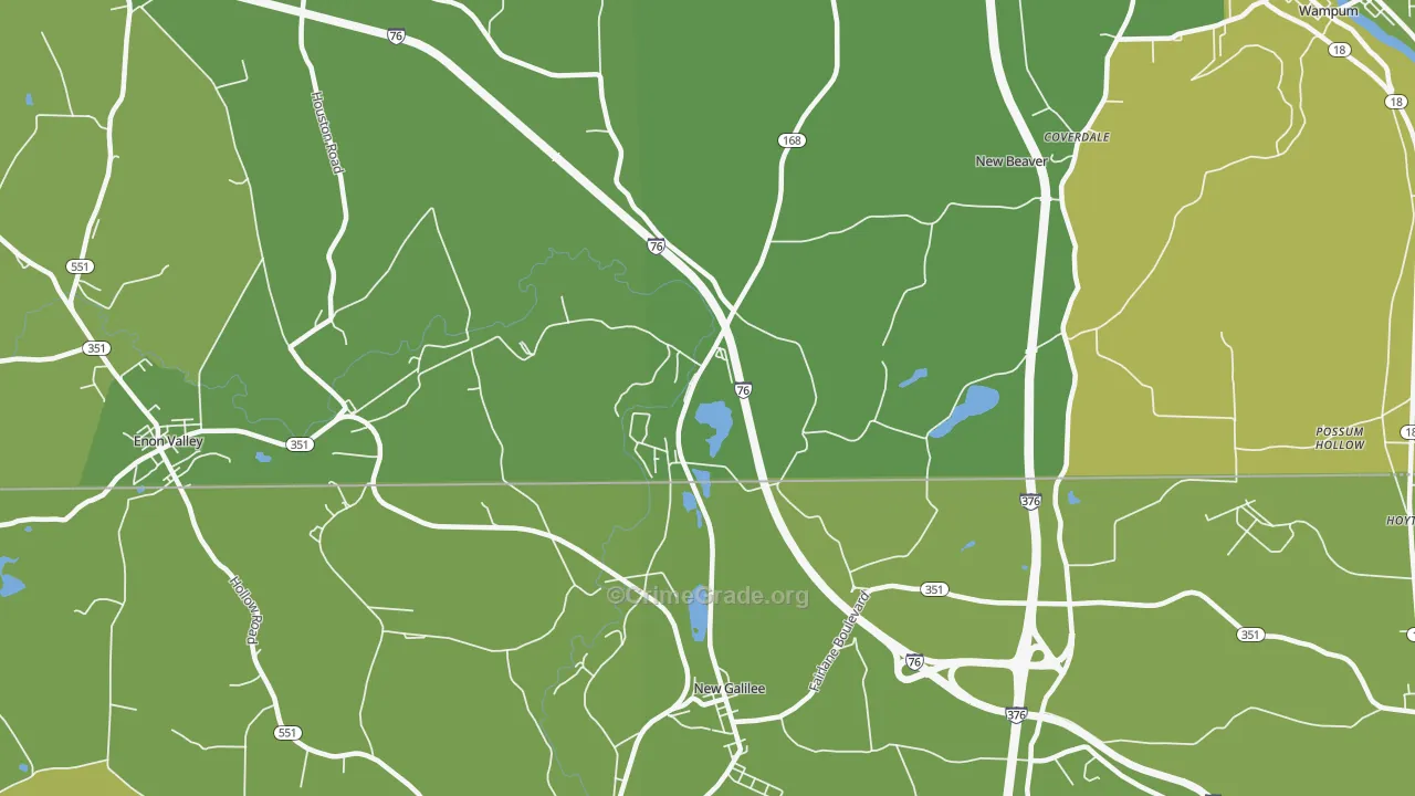16141, PA Map of Vehicle Theft Rates