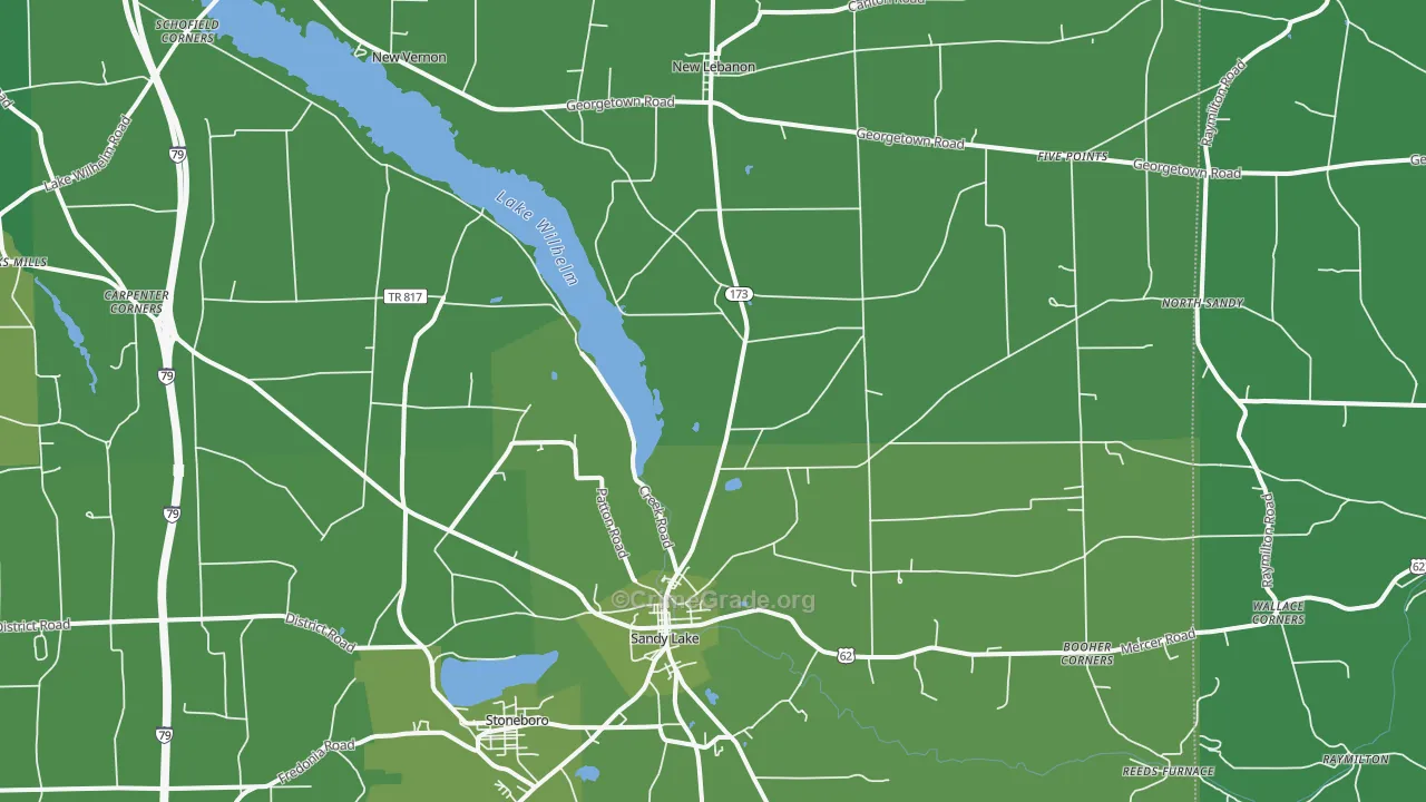 16145, PA Map of Vehicle Theft Rates