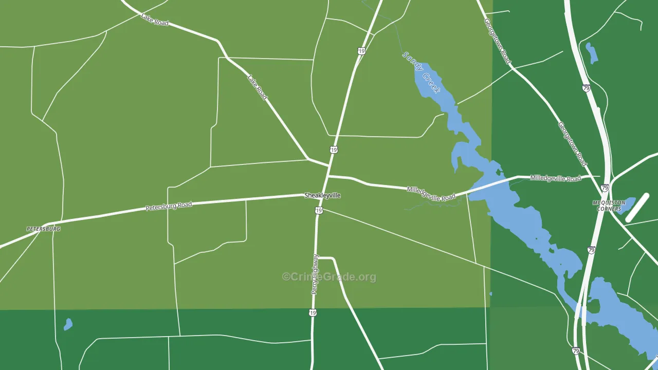 16151, PA Map of Vehicle Theft Rates