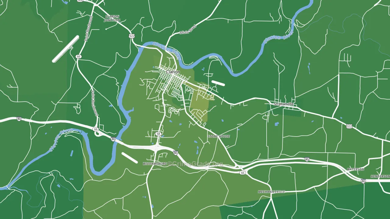16214, PA Map of Vehicle Theft Rates