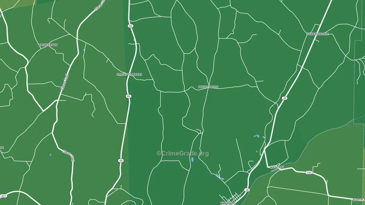16224, PA Map of Vehicle Theft Rates