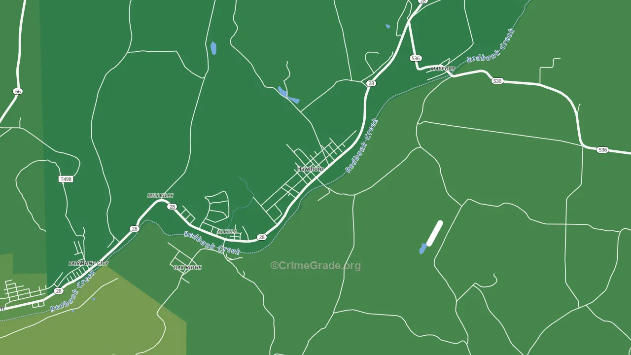16230, PA Map of Vehicle Theft Rates
