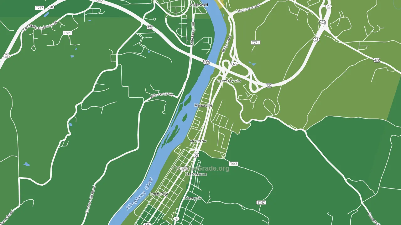16238, PA Map of Vehicle Theft Rates