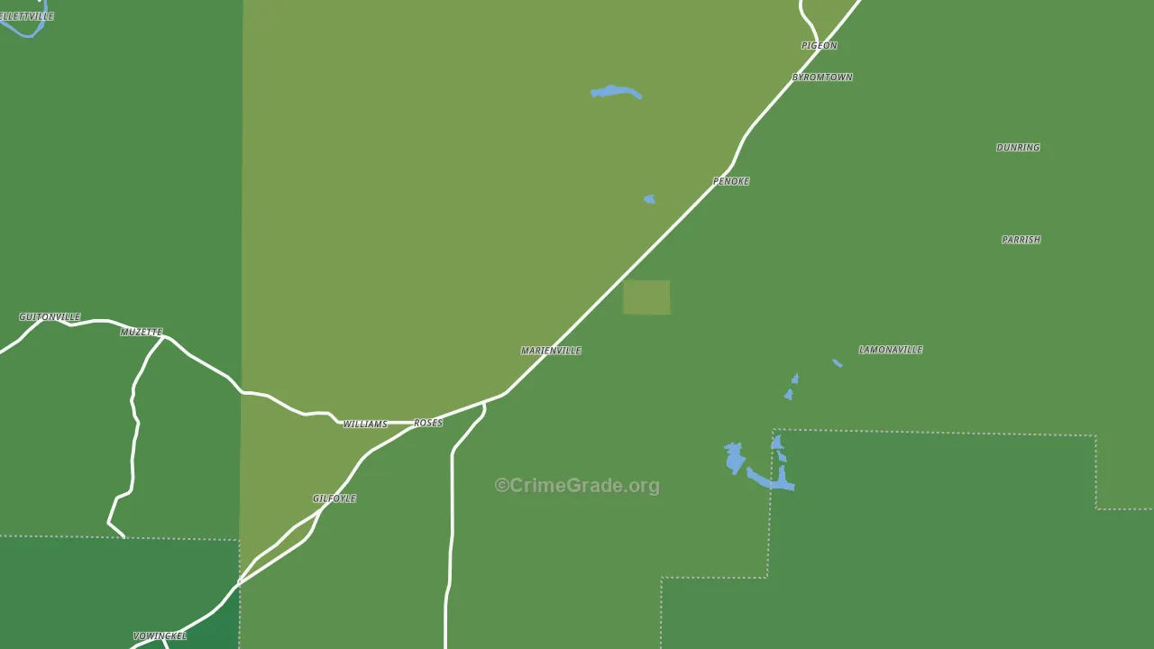 16239, PA Map of Vehicle Theft Rates