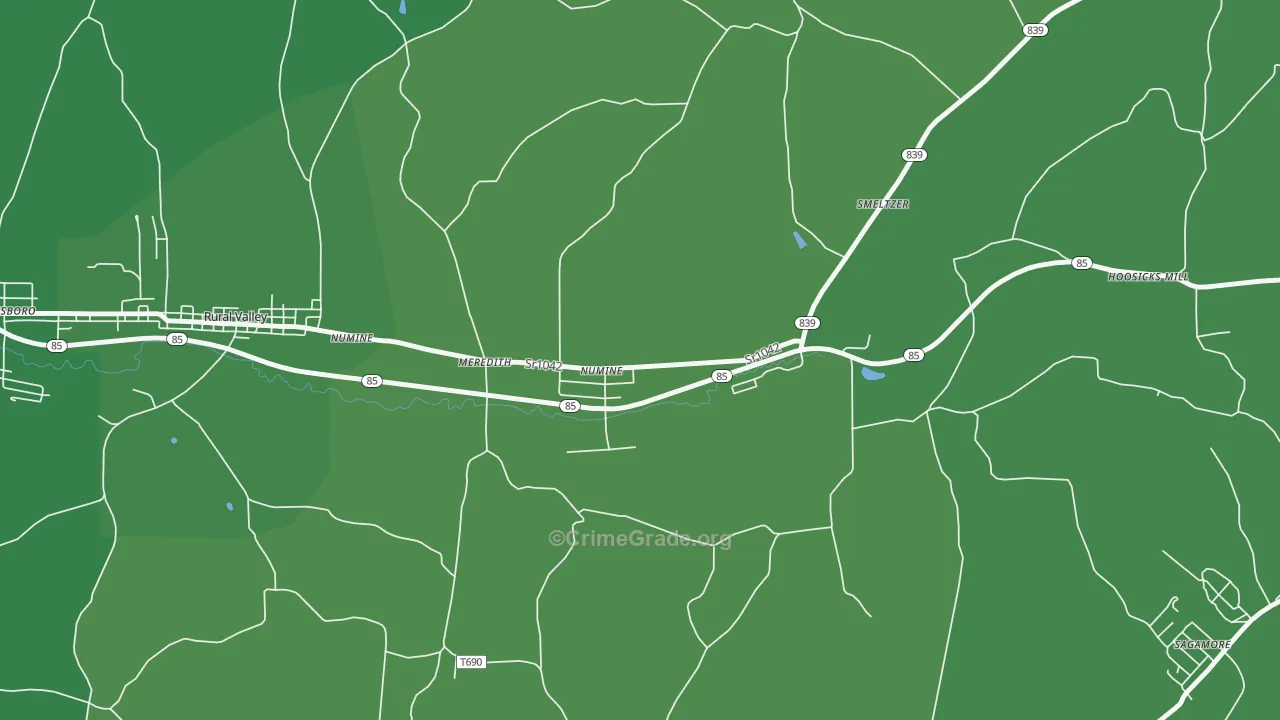 16244, PA Map of Vehicle Theft Rates