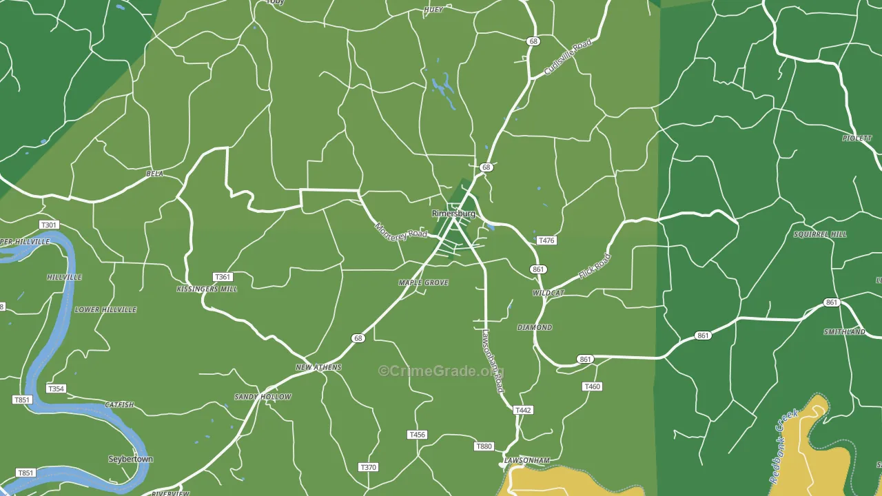 16248, PA Map of Vehicle Theft Rates