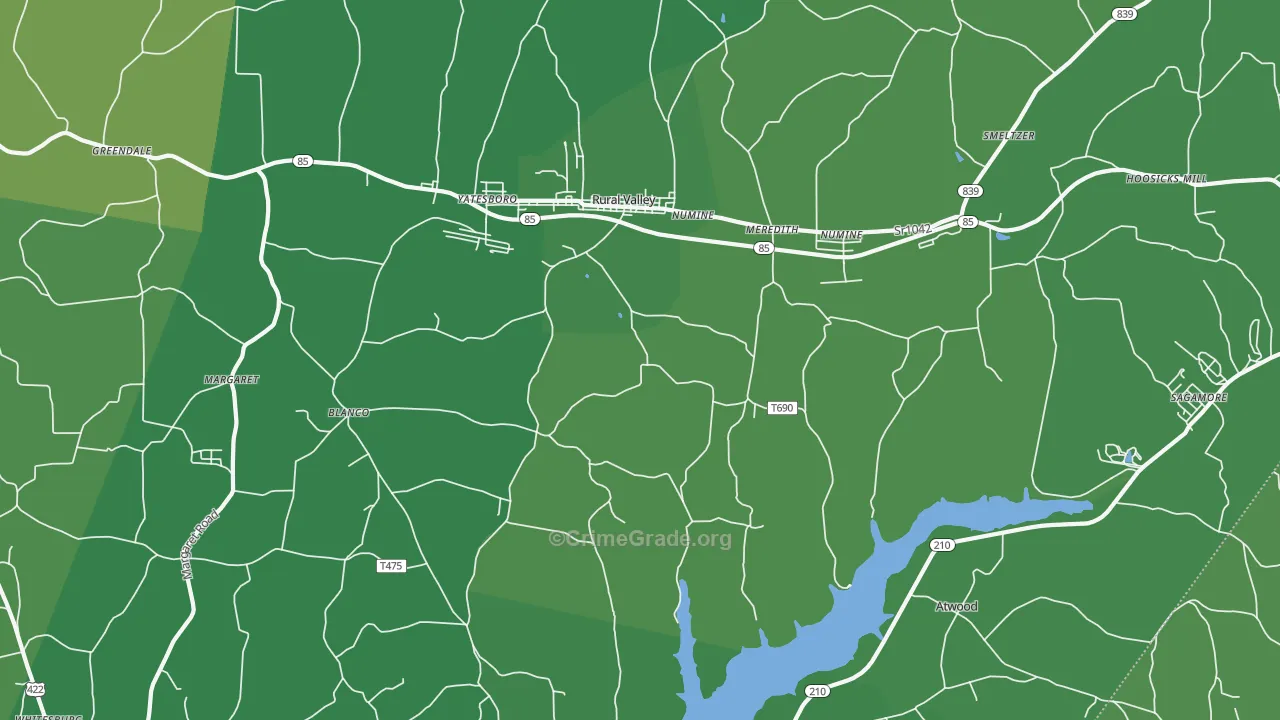 16249, PA Map of Vehicle Theft Rates