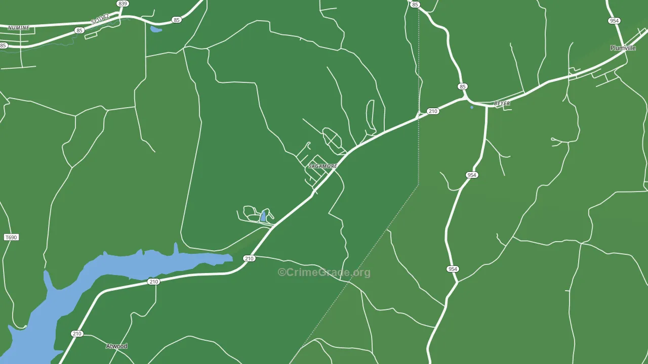 16250, PA Map of Vehicle Theft Rates