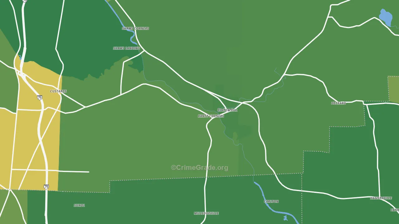 16314, PA Map of Vehicle Theft Rates