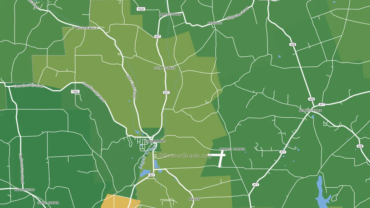 16317, PA Map of Vehicle Theft Rates