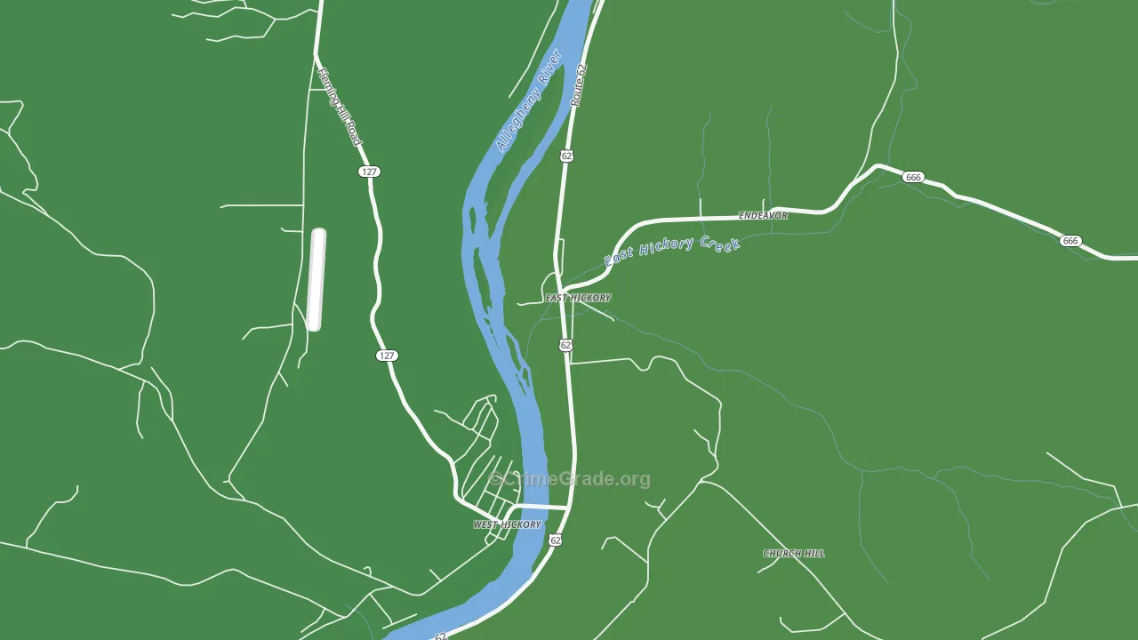 16321, PA Map of Vehicle Theft Rates