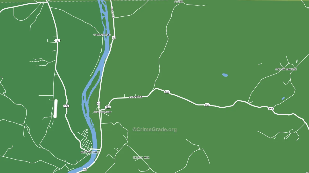 16322, PA Map of Vehicle Theft Rates
