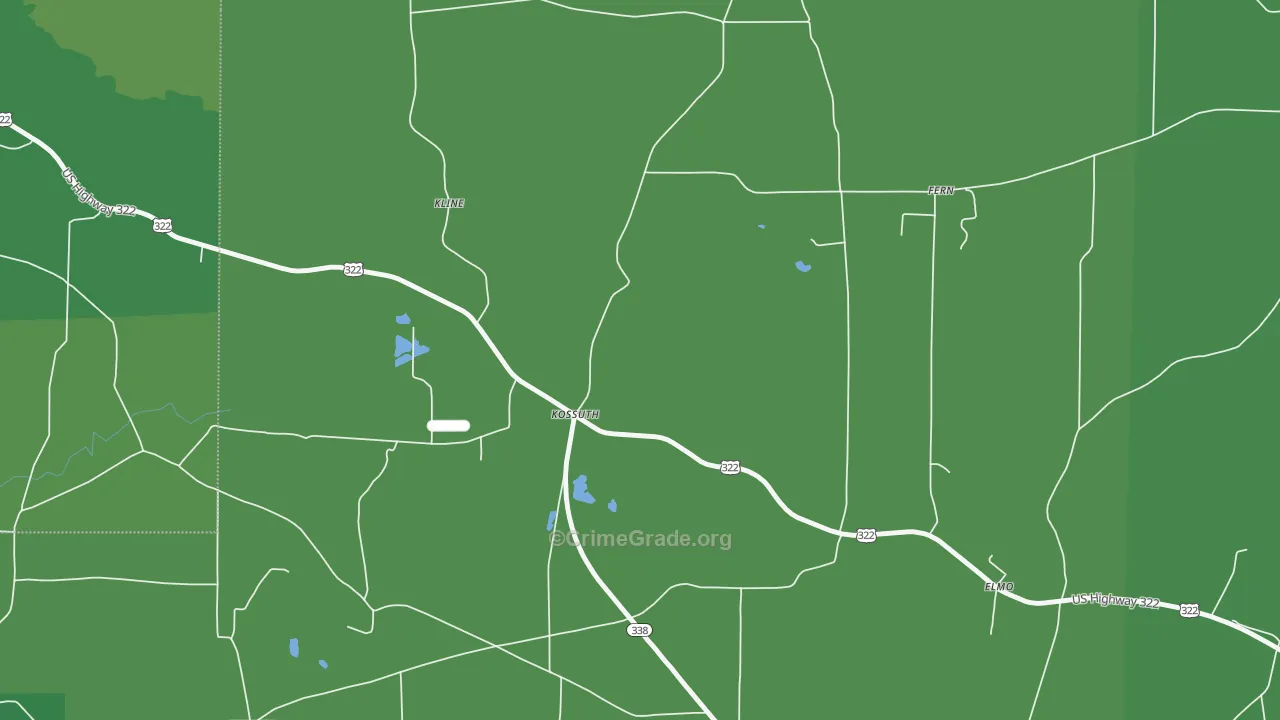 16331, PA Map of Vehicle Theft Rates