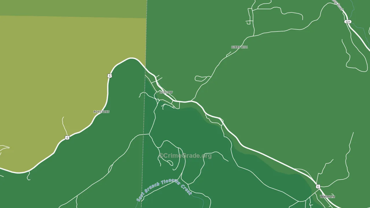 16333, PA Map of Vehicle Theft Rates