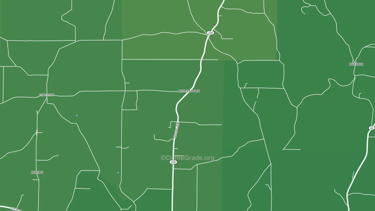 16334, PA Map of Vehicle Theft Rates