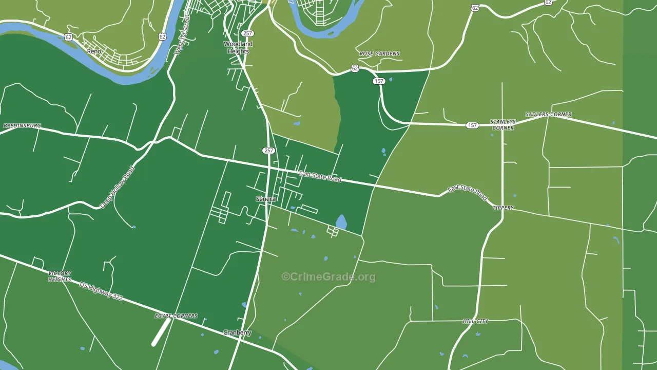 16346, PA Map of Vehicle Theft Rates