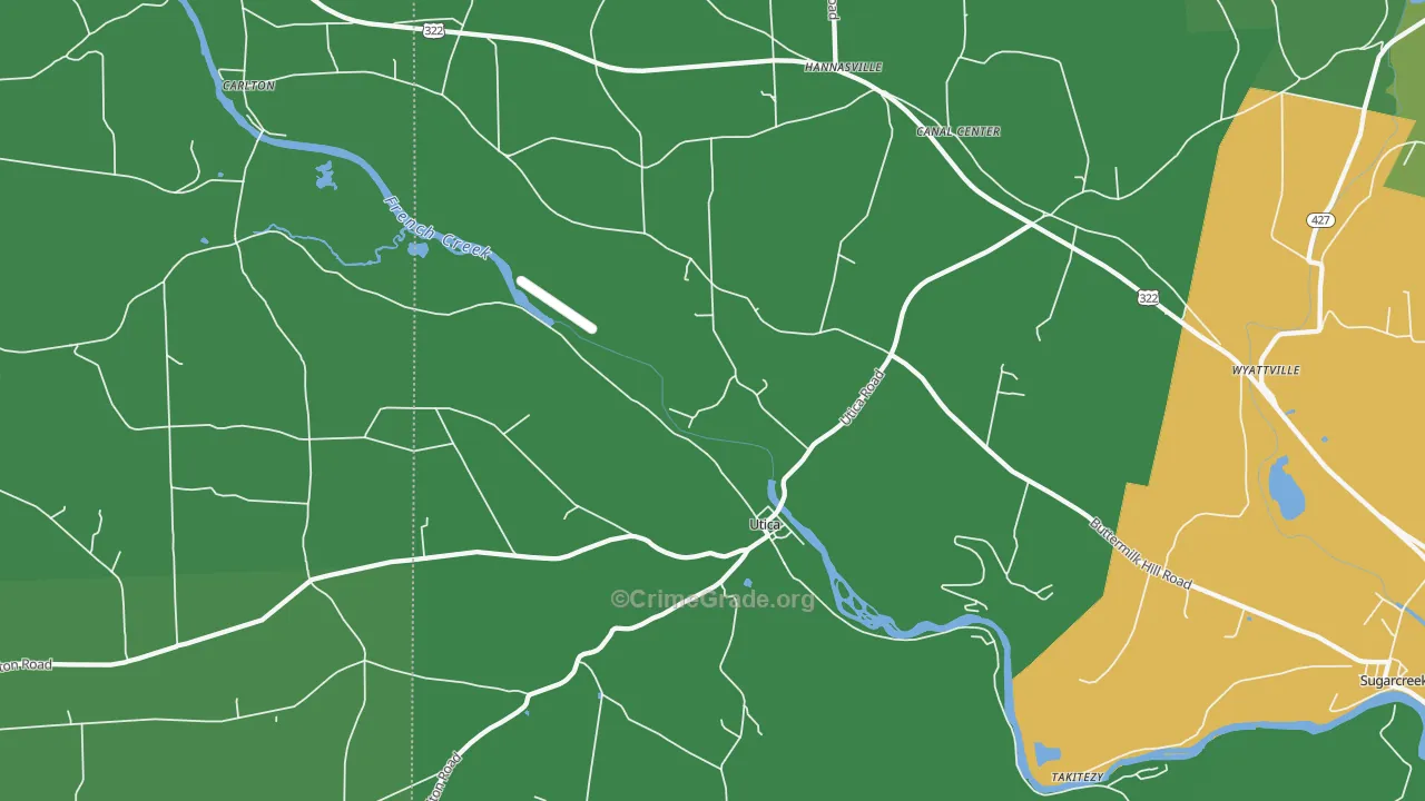 16362, PA Map of Vehicle Theft Rates