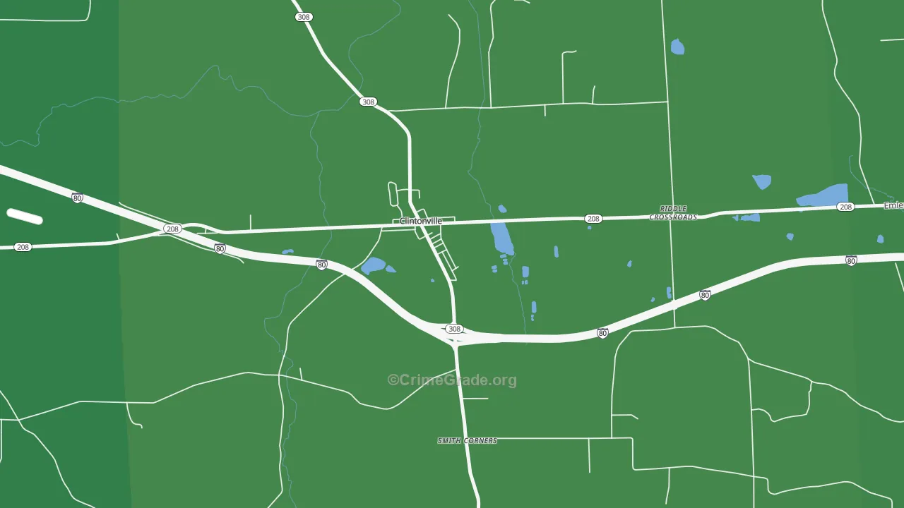 16372, PA Map of Vehicle Theft Rates