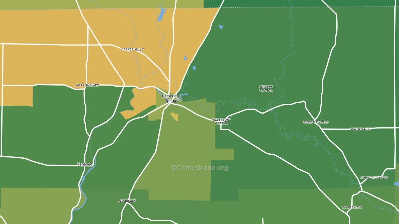 16403, PA Map of Vehicle Theft Rates