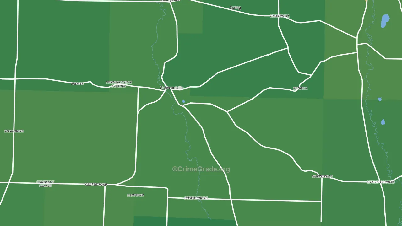 16406, PA Map of Vehicle Theft Rates