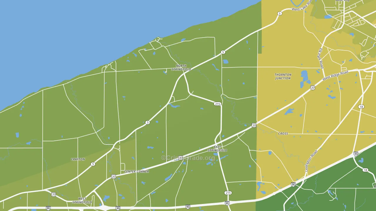 16411, PA Map of Vehicle Theft Rates