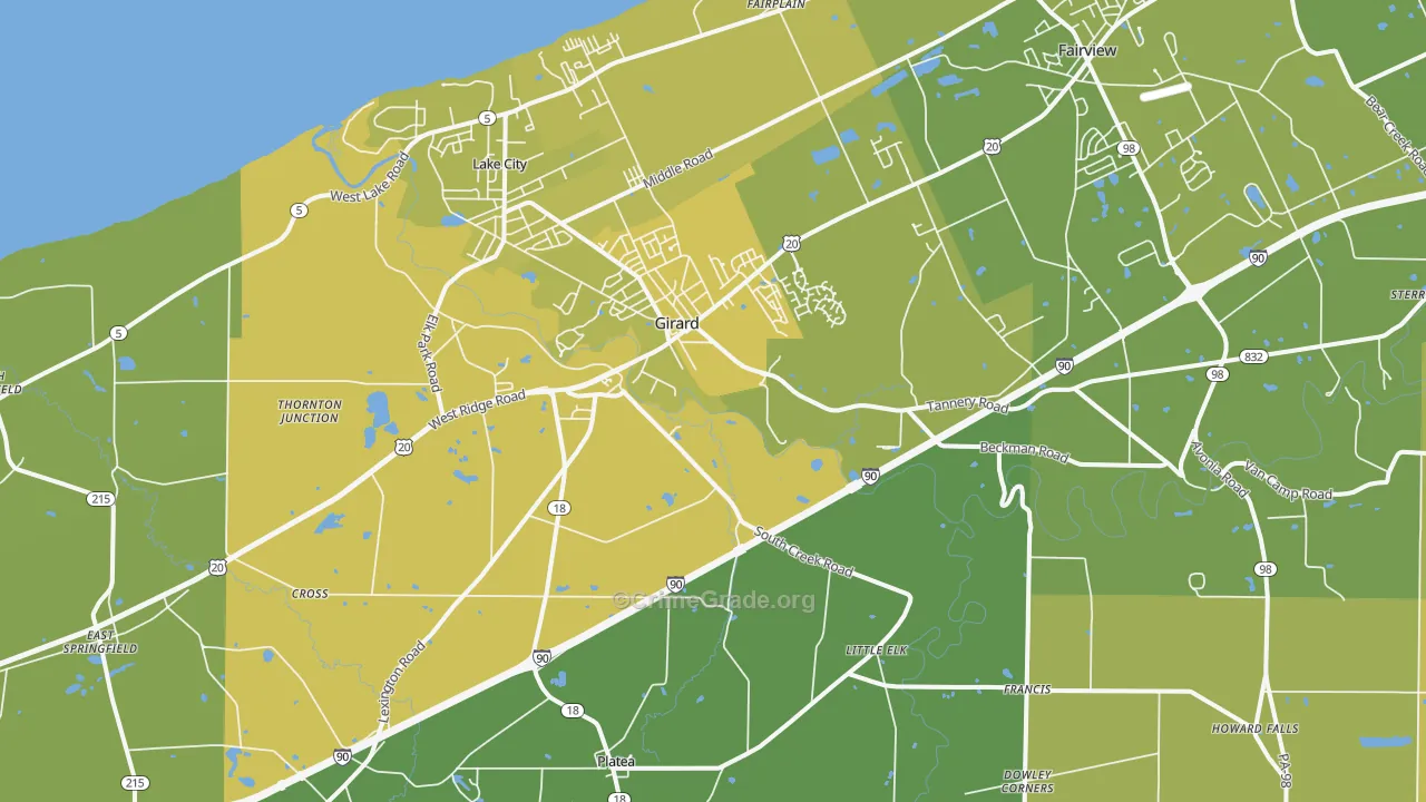 16417, PA Map of Vehicle Theft Rates