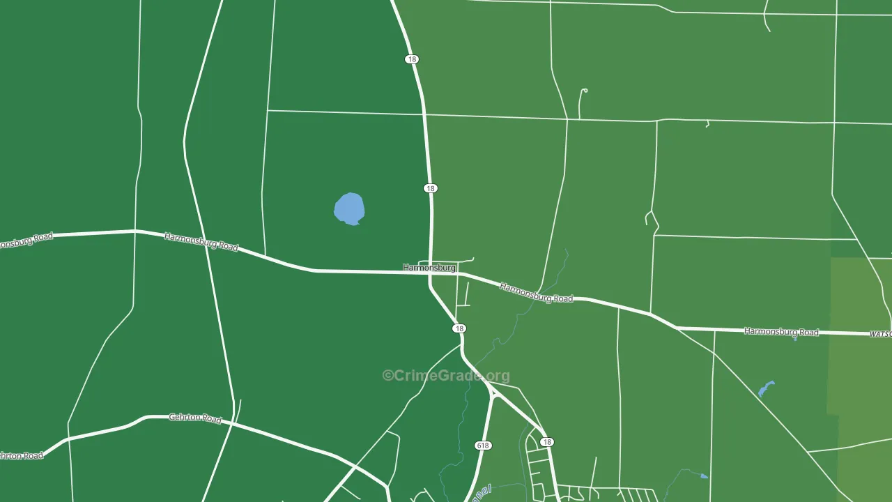 16422, PA Map of Vehicle Theft Rates