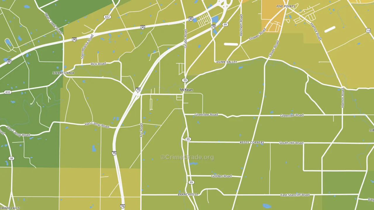 16426, PA Map of Vehicle Theft Rates