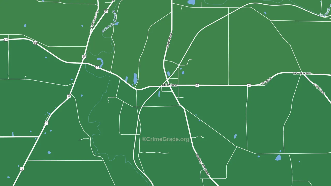 16427, PA Map of Vehicle Theft Rates