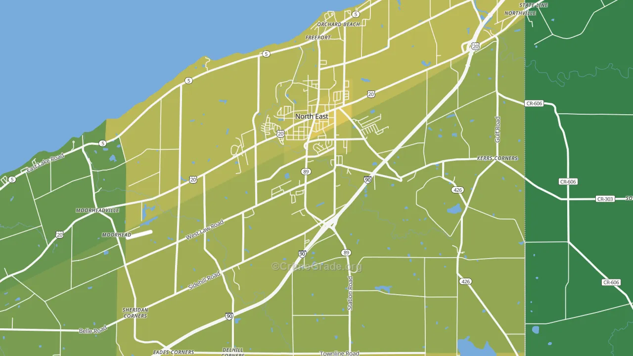 16428, PA Map of Vehicle Theft Rates