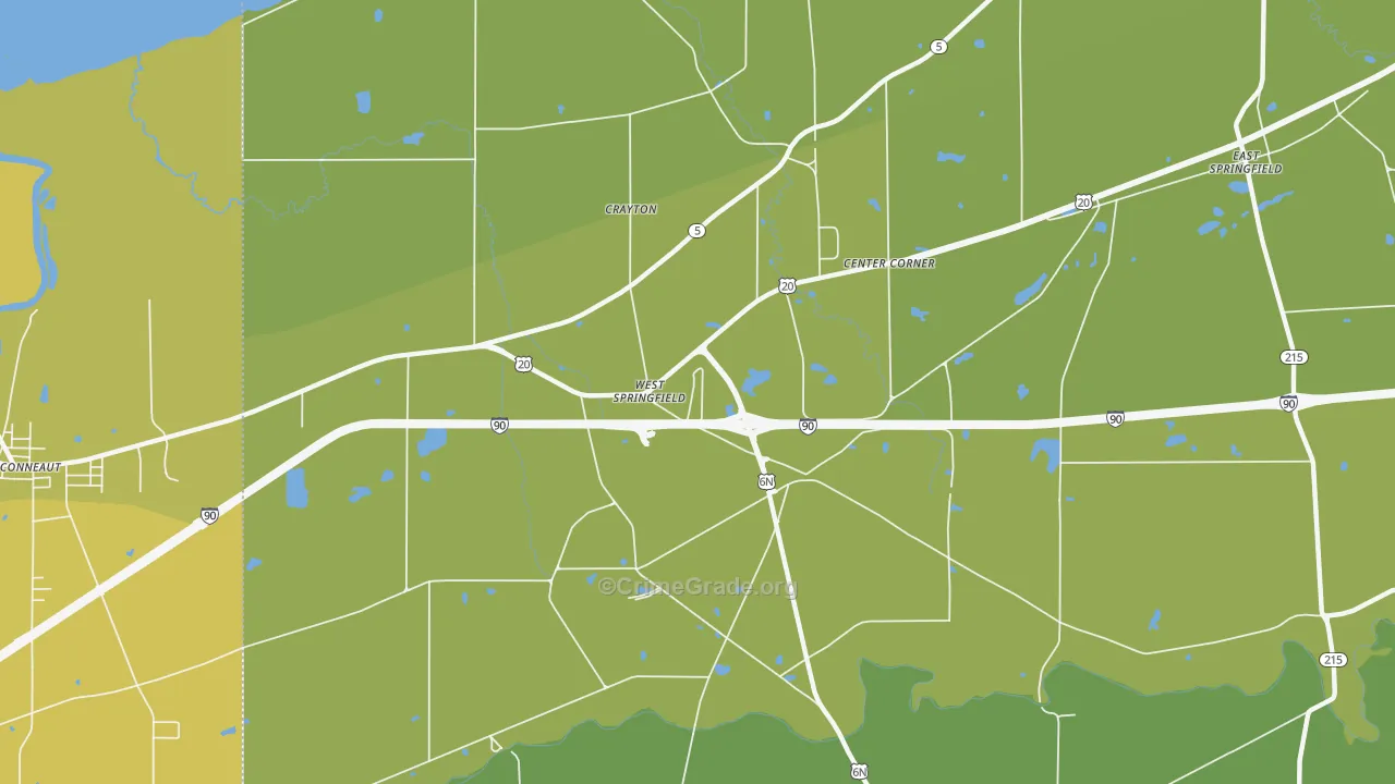 16443, PA Map of Vehicle Theft Rates