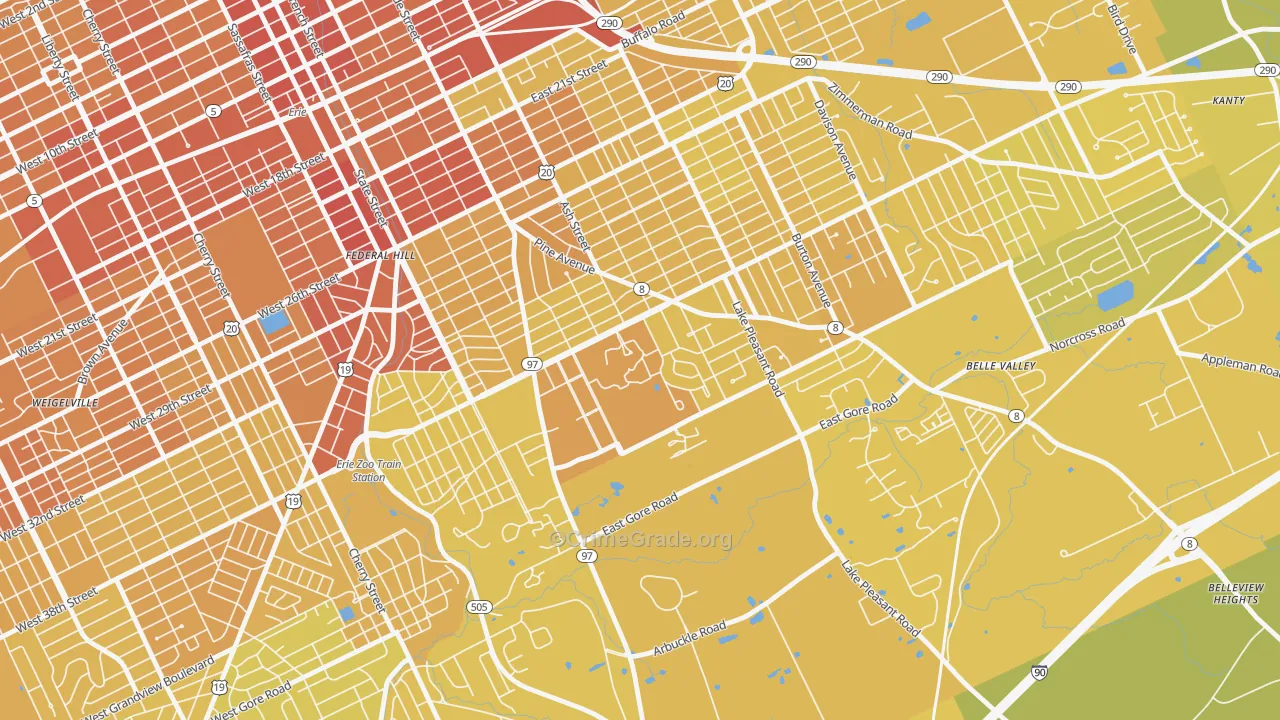 16546, PA Map of Vehicle Theft Rates