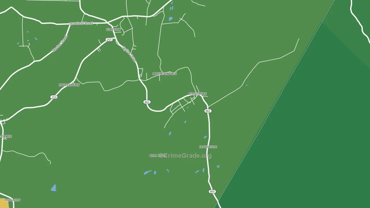 16619, PA Map of Vehicle Theft Rates