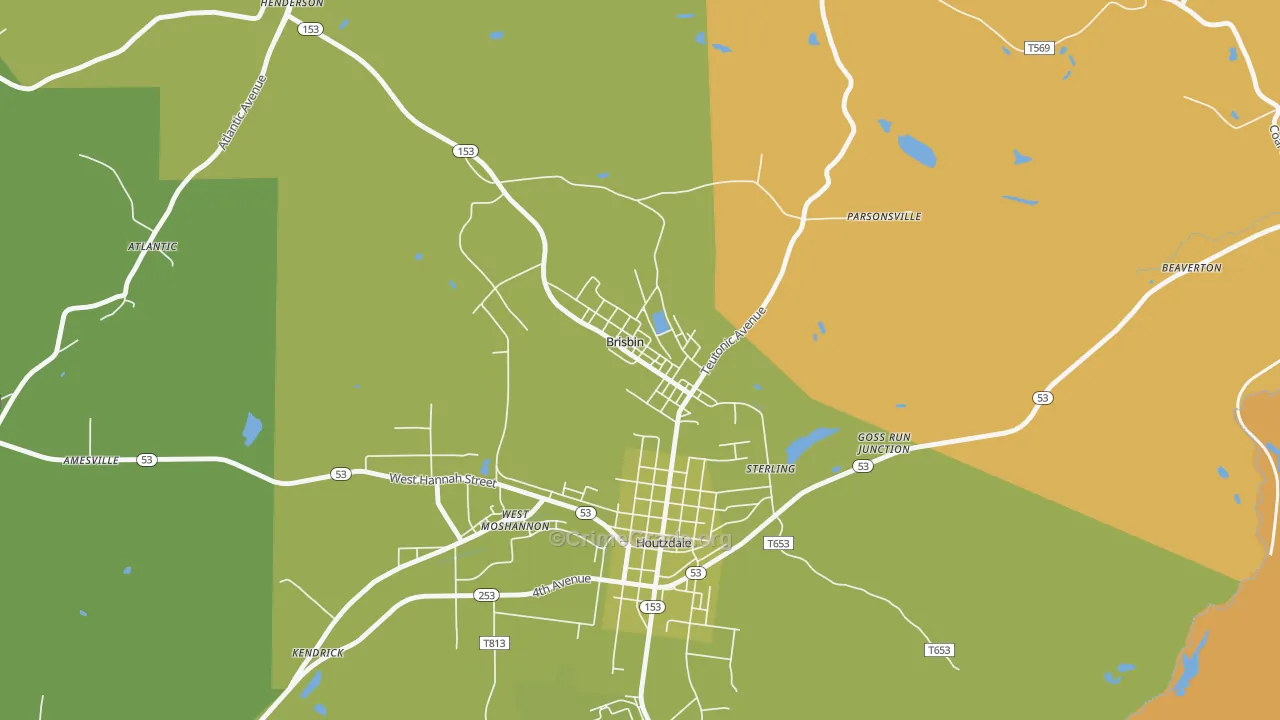 16620, PA Map of Vehicle Theft Rates