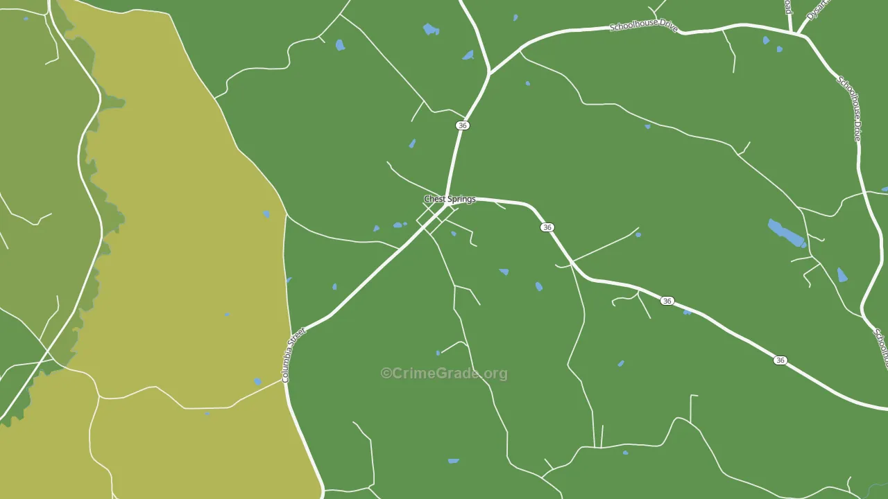 16624, PA Map of Vehicle Theft Rates