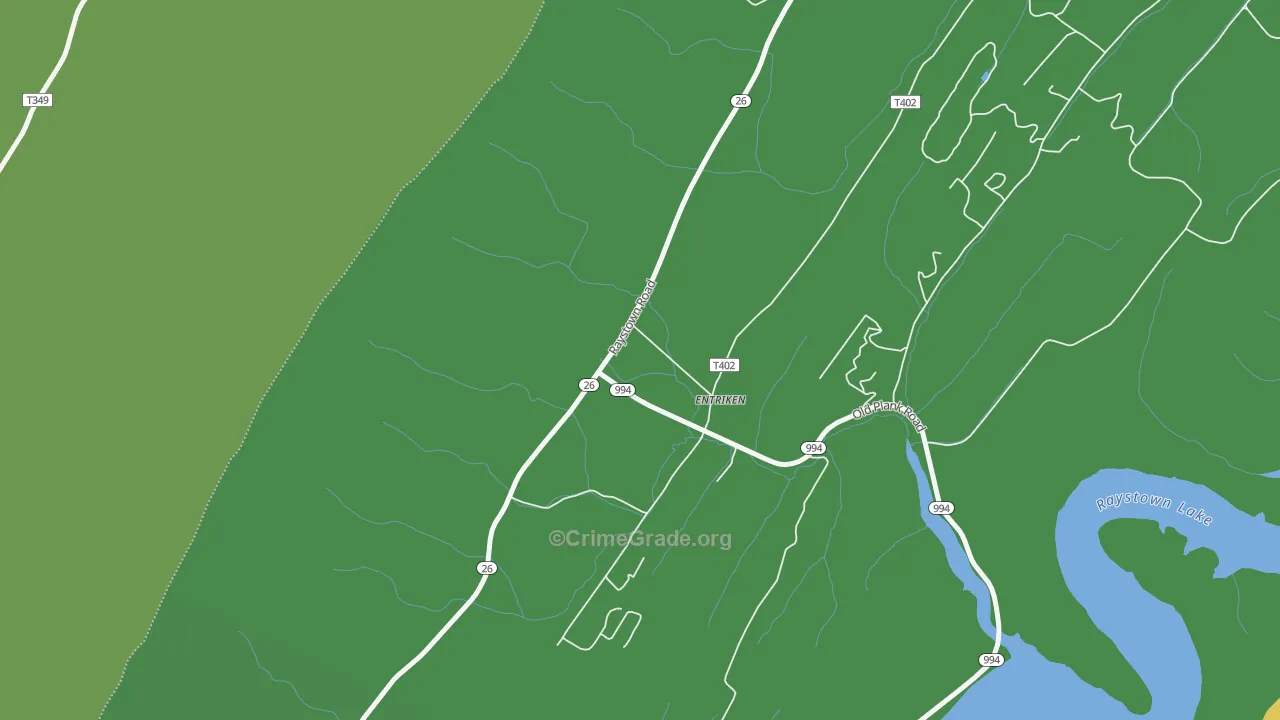 16638, PA Map of Vehicle Theft Rates