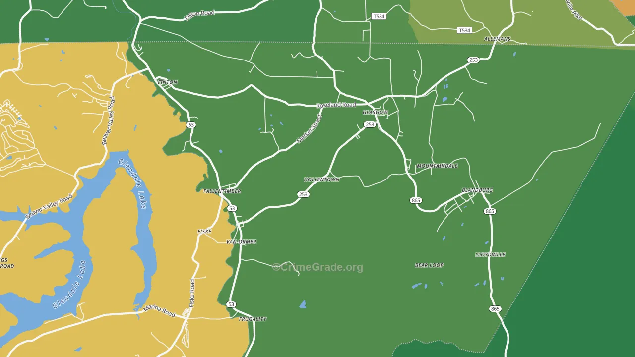 16639, PA Map of Vehicle Theft Rates