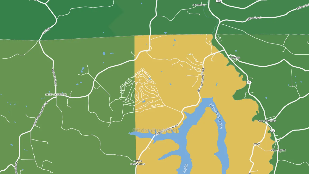 16640, PA Map of Vehicle Theft Rates