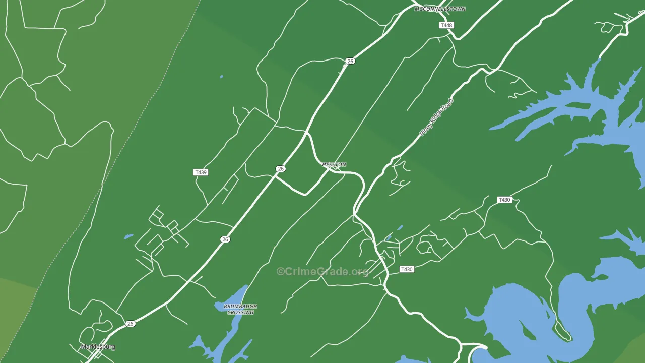 16647, PA Map of Vehicle Theft Rates