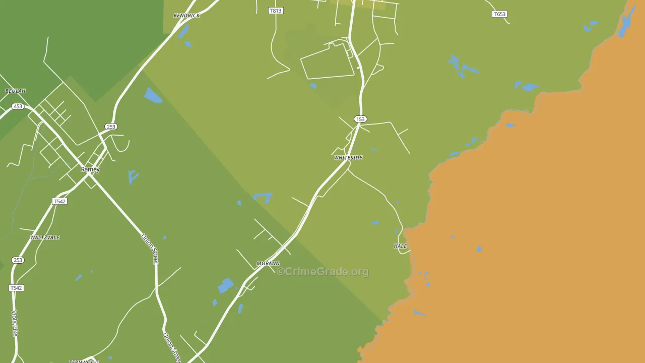 16663, PA Map of Vehicle Theft Rates