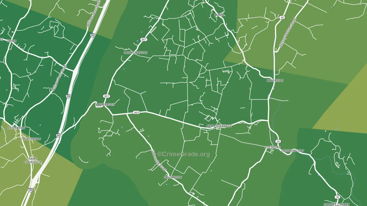 16664, PA Map of Vehicle Theft Rates