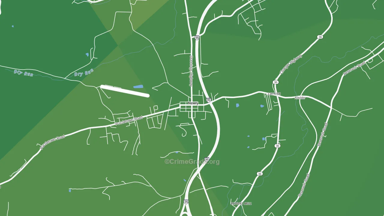 16665, PA Map of Vehicle Theft Rates