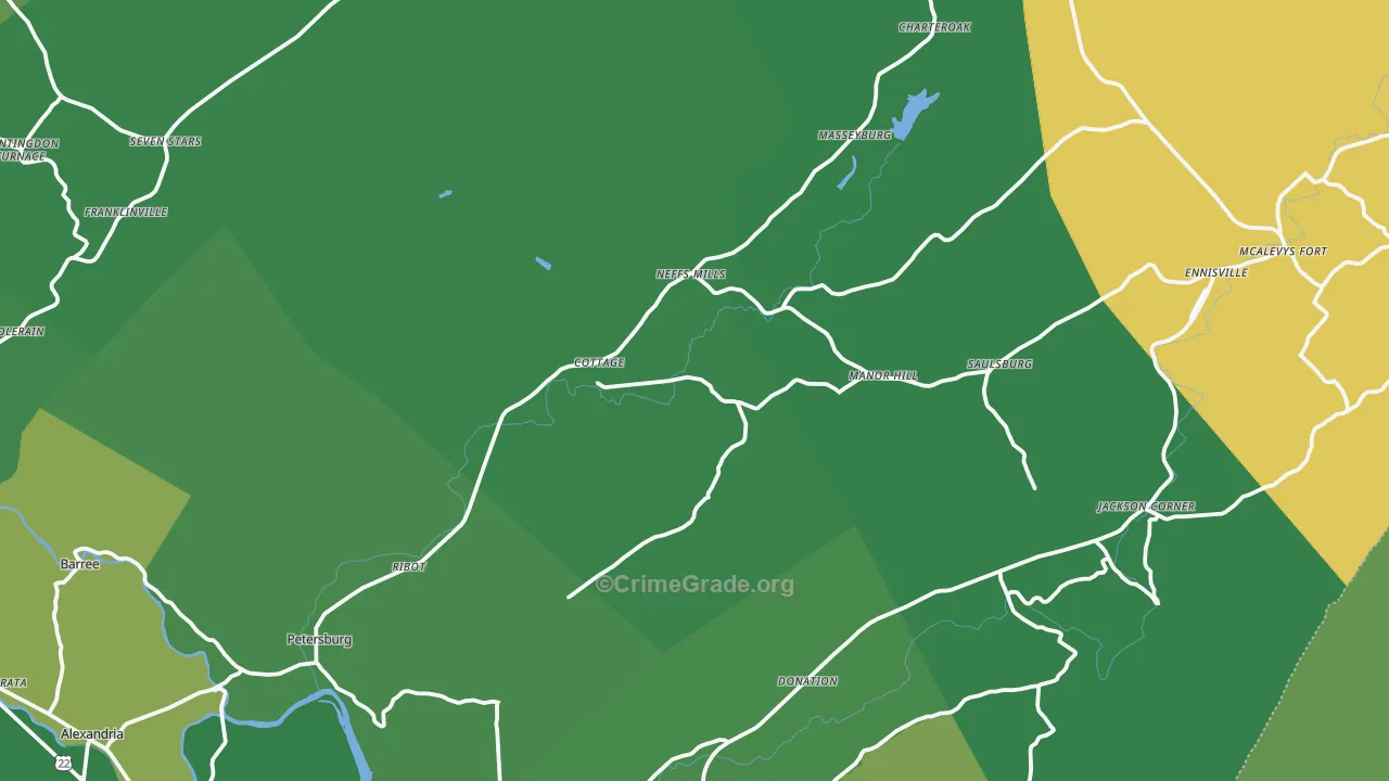 16669, PA Map of Vehicle Theft Rates