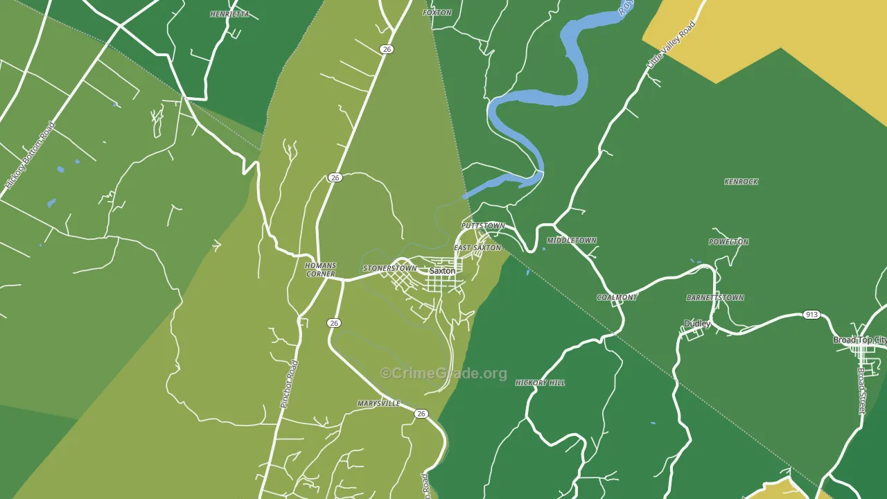 16678, PA Map of Vehicle Theft Rates