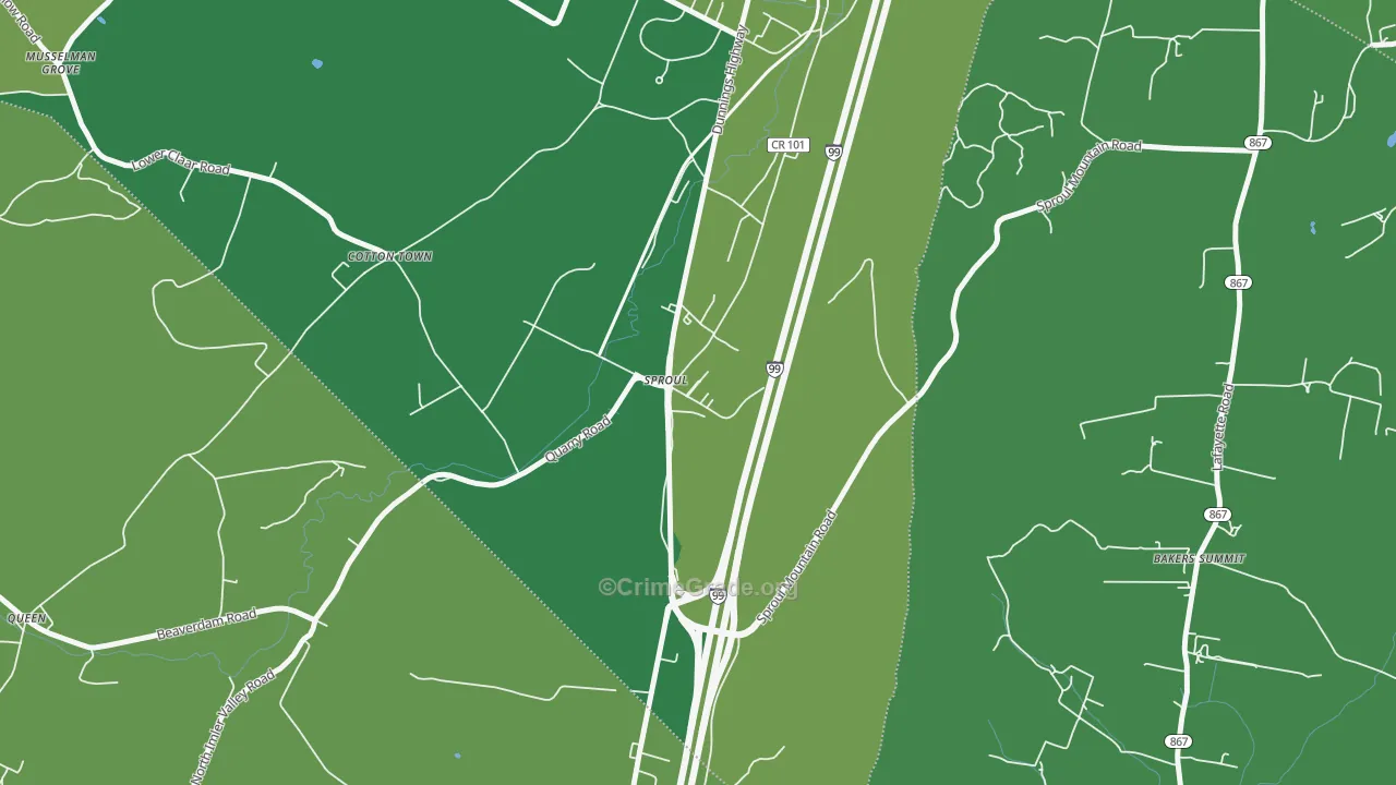 16682, PA Map of Vehicle Theft Rates
