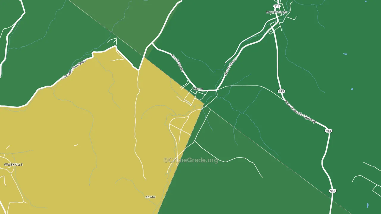 16694, PA Map of Vehicle Theft Rates