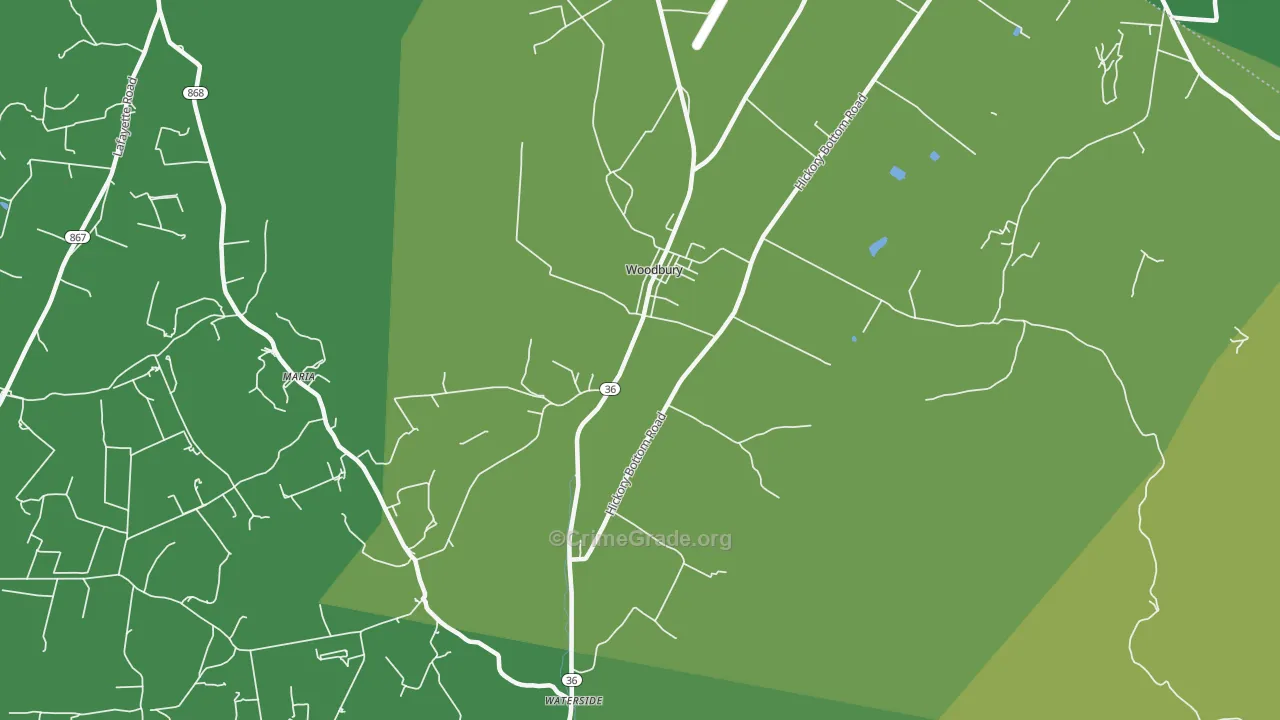 16695, PA Map of Vehicle Theft Rates