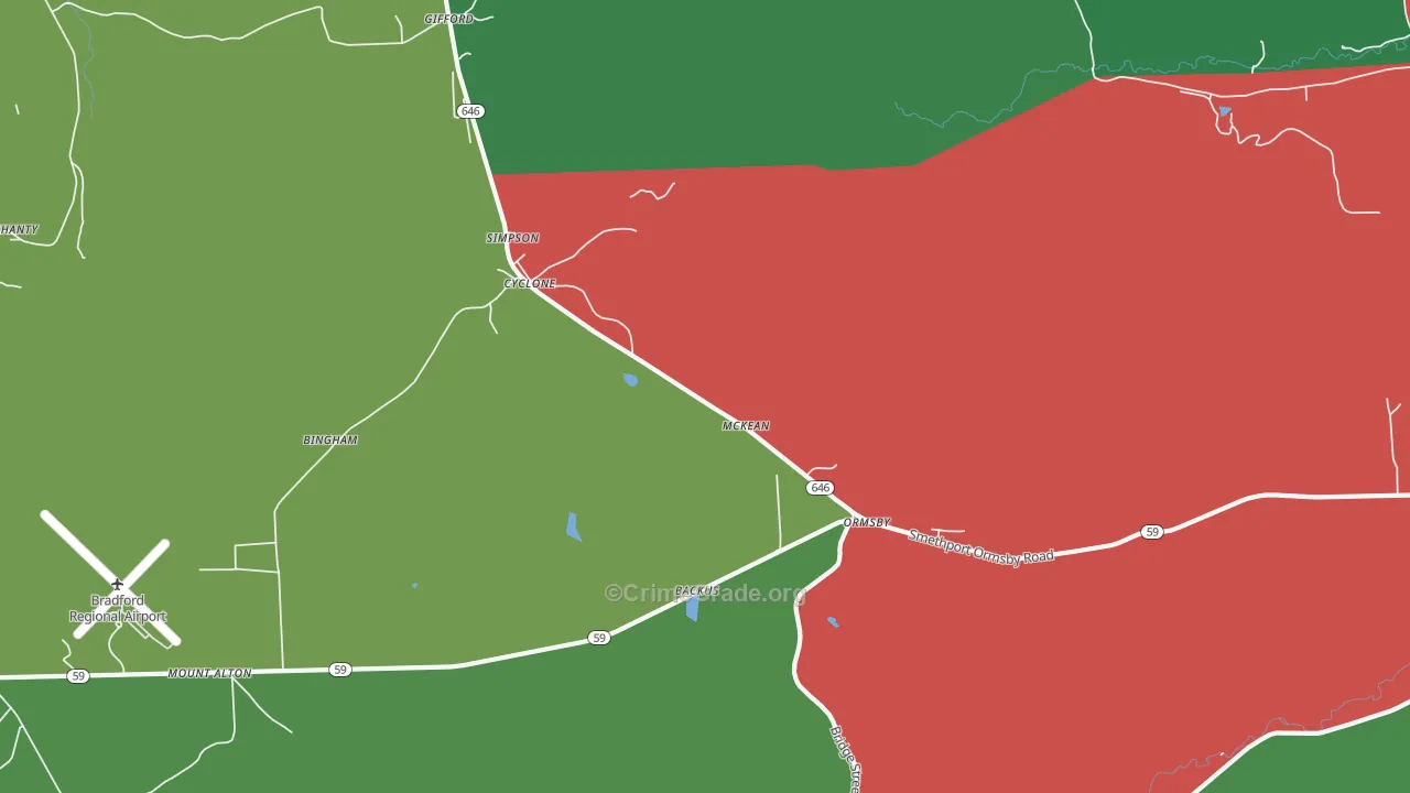 16726, PA Map of Vehicle Theft Rates