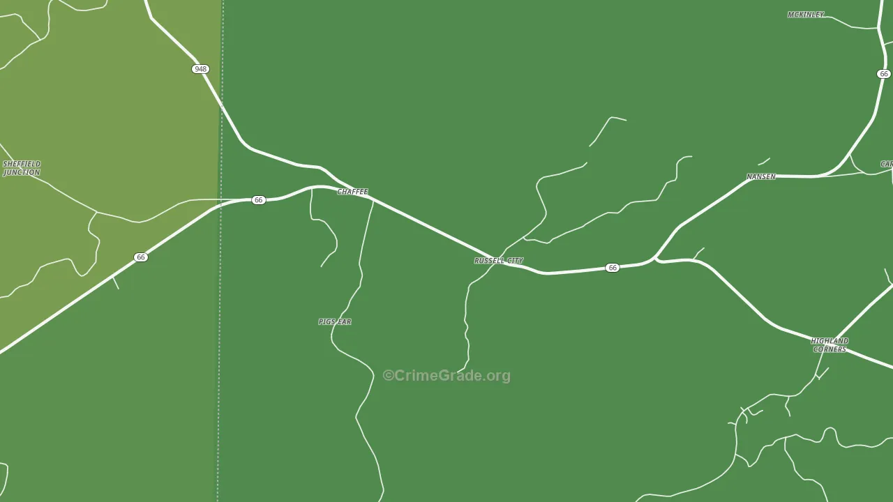 16728, PA Map of Vehicle Theft Rates