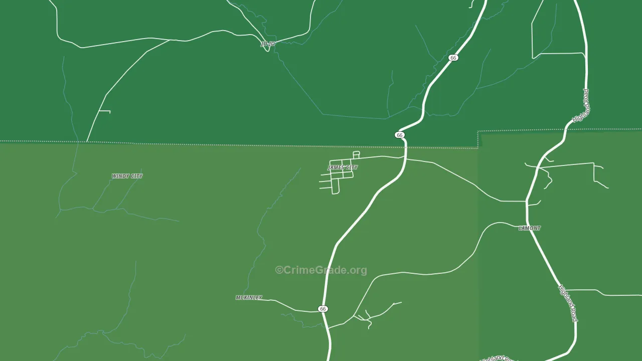 16734, PA Map of Vehicle Theft Rates